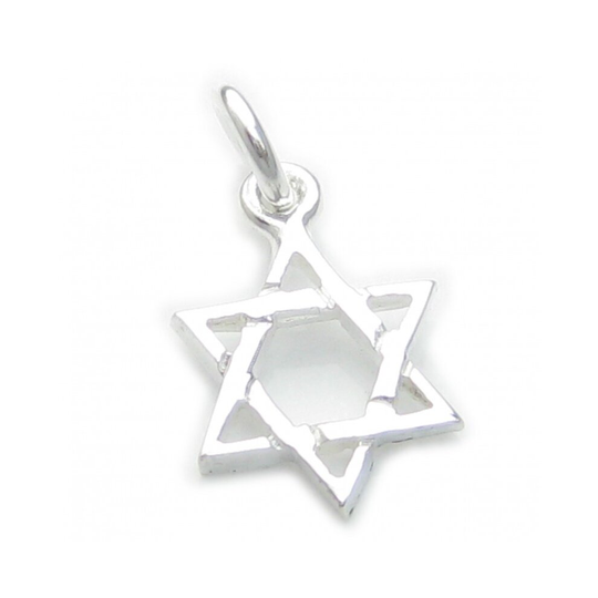 TINY Star of David sterling silver charm .925 x 1 Holy charms