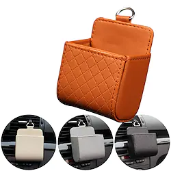 Car Storage Bag Air Vent Tidy Hanging Leather Organizer Box Glasses Phone Holder Storage Organizer Car Accessories Lightinthebox