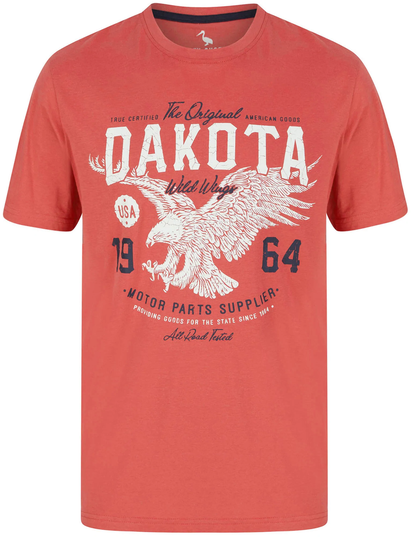 T-Shirts Dakota Wild Wings Motif Cotton Jersey T-Shirt in Garnet Rose - South Shore / S - Tokyo Laundry