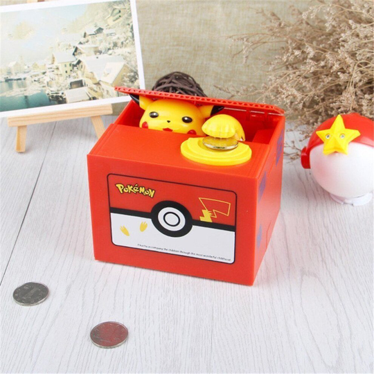 Pokemon Go Pikachu Coin Grabber Money Box Saving Pot Piggy Bank kids gift