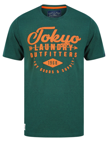 T-Shirts Robins 2 Motif Cotton Jersey T-Shirt in Green Grindle - Tokyo Laundry / M - Tokyo Laundry