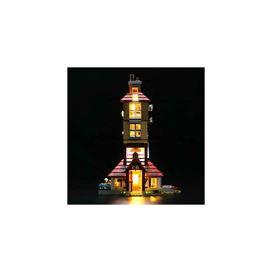 (Including LED Lights kit) Harry Potter Attack on The Burrow Set Building Blocks Bricks Kids Christmas Toys(without box)