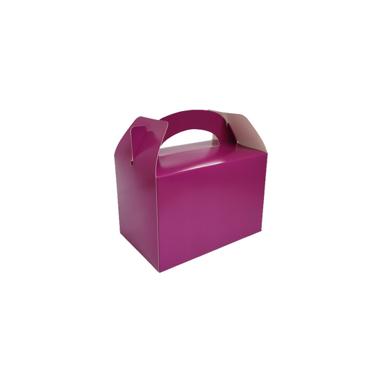 (PLAIN-Purple) 20 x Party Boxes Children Kids Food Loot Lunch Gift Bags Birthday Cake Box