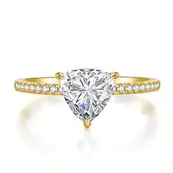 Wedding Ring Wedding Classic Gold S925 Sterling Silver Precious Stylish Simple 1PC Zircon Lightinthebox