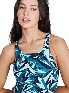 Speedo Hyperboom Allover Medalist - Blue, Blue, Size 42, Women