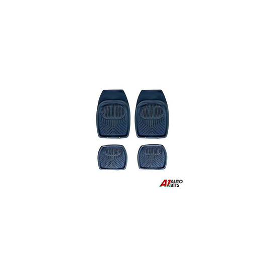 Set of 4 Universal Deep Tray Mud Rubber Mats Car Van Bus Floor Mat Set