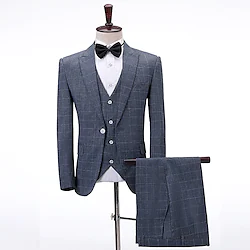 The Great Gatsby Gangster 1920s Slim Fit Three-Piece Suit Peak Lapel Men's Costume Vintage Cosplay Wedding Party Prom Long Sleeve Coat Christmas Lightinthebox