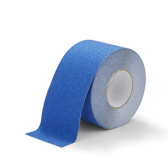 (Blue, 100mm x 18.m) Slips Away Anti Slip Tape Rolls Standard Grade