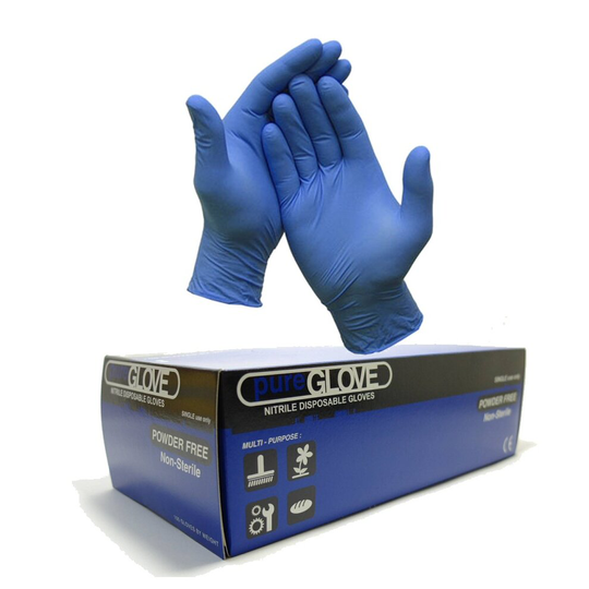 1 Box of 100 x Blue Disposable Nitrile Gloves Size Large