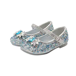 Frozen Cinderella Princess Elsa Mary Jane Shoes Girls' Movie Cosplay Sequins Halloween Silver Rosy Pink Shoes Halloween Carnival Masquerade Polyester Plastics Lightinthebox