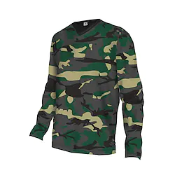 21Grams Men's Downhill Jersey Long Sleeve Mountain Bike MTB Road Bike Cycling Green Grey Camo / Camouflage Bike Breathable Quick Dry Moisture Wicking Polyester Spandex Sports Camo / Camouflage Lightinthebox