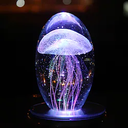 Night Light Table Lamp Colorful Jellyfish Night Light Novel Crystal Crafts LED Night Lamp Luminous Atmosphere Light Gife Lightinthebox