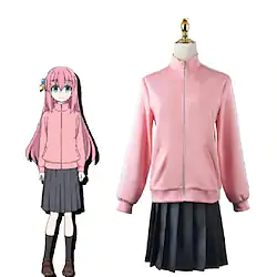 Inspired by Bocchi the Rock! Gotou Hitori Anime Cosplay Costumes Japanese Halloween Cosplay Suits Costume For Women's Lightinthebox