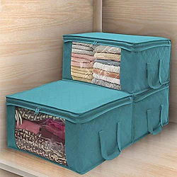 Non Woven Dustproof Bag Folding Storage Quilt Bag Wardrobe Clothing Finishing Box Storage Bag 49X36X21cm Lightinthebox
