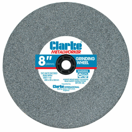 Clarke 6501040 Fine Grinding Wheel 8" 200mm Diameter 3/4" 20mm Width