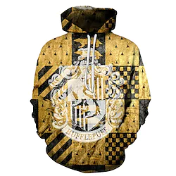 Inspired by Magician Magic Hufflepuff Hoodie Cartoon Manga Anime Harajuku Graphic Kawaii Hoodie For Men's Women's Unisex Adults' 3D Print 100% Polyester Lightinthebox
