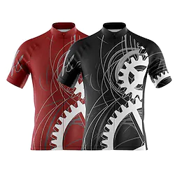 Men's Women's Cycling Jersey Short Sleeve Bike Top with 3 Rear Pockets Mountain Bike MTB Road Bike Cycling Breathable Quick Dry Moisture Wicking Soft Black Burgundy Gear Polyester Spandex Sports Lightinthebox