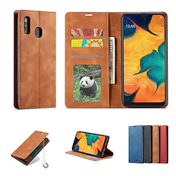 Leather Case For Samsung Galaxy S22 S21 S20 Ultra Plus A71 A51 A90 A50 A40 Mobile Phone Flip Wallet Protective Case with Kickstand Card Slot Magnetic Closure Shockproof Cover Lightinthebox
