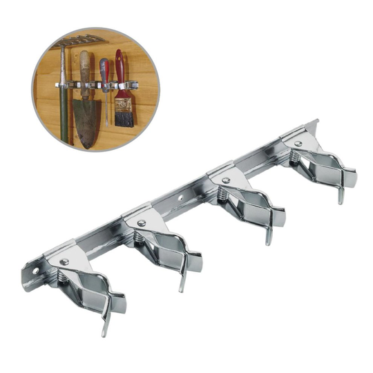 Adjustable Spring Loaded 28cm Tool Clip Bar Storage for Garden and Work Tools