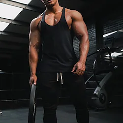 Men's Running Tank Top Gym Tank Top Sleeveless Top Breathable Quick Dry Lightweight Fitness Gym Workout Running Sportswear Activewear Pure black Pure yellow Pure blue Lightinthebox