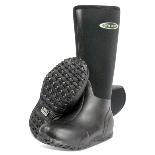 (4 UK EU37, Black) Dirt Boot Unisex Neoprene Wellington Muck Field Wellies Stable Yard Boots