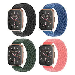 4 PCS Smart Watch Band for Fitbit Versa 3 / Sense Nylon Smartwatch Strap Soft Stretchy Breathable Sport Band Weave Bracelet Replacement Wristband Lightinthebox