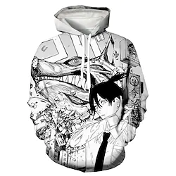 Inspired by Chainsaw Man Hayakawa Aki Hoodie Cartoon Manga Anime Front Pocket Graphic Hoodie For Men's Women's Unisex Adults' 3D Print 100% Polyester Lightinthebox