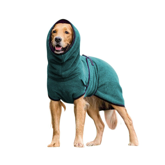 (Lake Blue, 3XL) Pet Dog Towelling Quick Drying Robe Coat Jacket Puppy Apparel Clothes Sleepwear