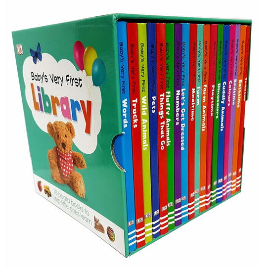 Baby's Very First Library Toddler Early Learning 18 Books Box Set Collection