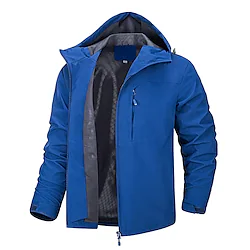 Men's Women's Waterproof Hiking Jacket Rain Jacket Hiking Windbreaker Outdoor Waterproof Windproof Breathable Quick Dry Outerwear Trench Coat Top Hunting Fishing Climbing Big red Black White Blue Lightinthebox