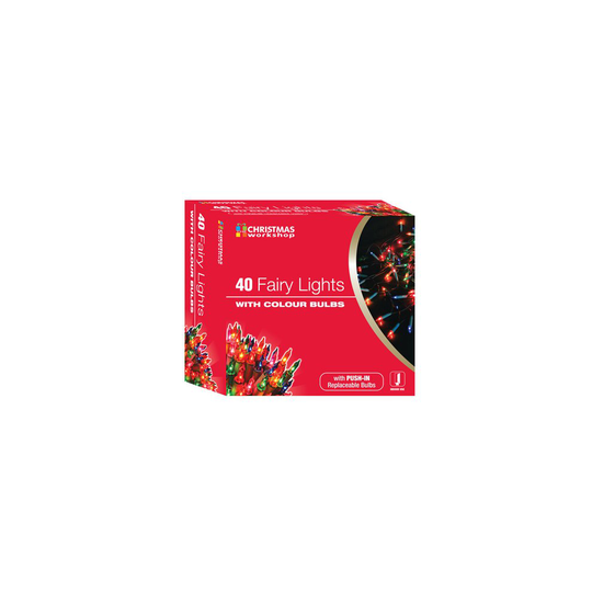 Christmas Workshop 40 Shadeless Colour Fairy Lights Box - Tree Clear Party - christmas fairy lights tree clear colour party decoration multi xmas