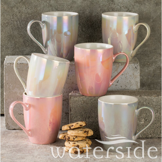 6pc Pearlescent Mug Set