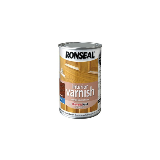 Ronseal 750ml Quick Dry Satin Interior Varnish - Dark Oak