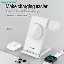 NILLKIN 3 in 1 MagneticWireless Charger 5 W Output Power Wireless Charging Stand Fast Wireless Charging Magnetic 3 in 1 For Apple Watch iPhone 14/13/12/11 Pro Max Cellphone Lightinthebox