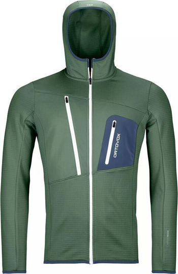 Ortovox Outdoor Hoodie Fleece Grid M Green Forest S