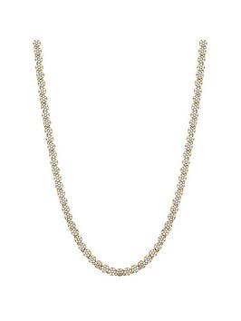 Jon Richard Bridal Gold Plated Fine Pave Allway Tennis Necklace, One Colour, Women