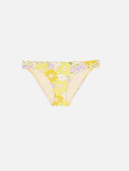 Accessorize Sunflower Ruched Side Bikini Pant - Yellow, Yellow, Size 8, Women