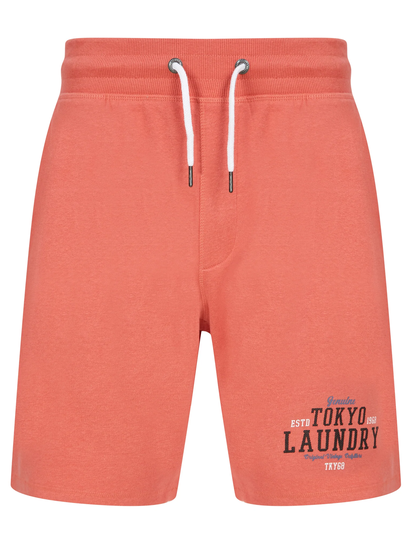 Jogger Shorts Dischord Motif Brushback Fleece Jogger Shorts in Faded Peach - Tokyo Laundry / M - Tokyo Laundry