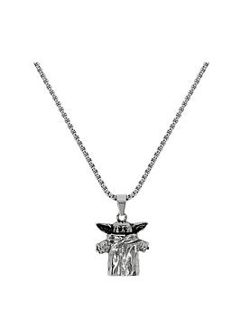 Disney Star Wars Stainless Steel Yoda Pendant With Box Chain