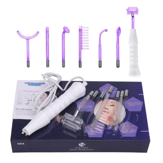 (EU Plug With Box) 7 In1 High Frequency Machine Electrotherapy