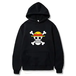 Inspired by One Piece Monkey D. Luffy Hoodie Cartoon Manga Anime Front Pocket Graphic Hoodie For Men's Women's Unisex Adults' Hot Stamping 100% Polyester Street Daily Lightinthebox