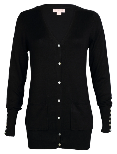 Cardigans Plum Tree Ambrosa fine knitted cardigan in Anthracite / 12 - Tokyo Laundry