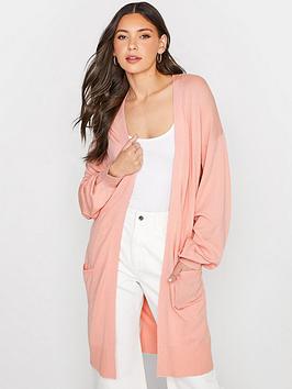 Long Tall Sally Fine Knit Balloon Slv Cardigan - Pink