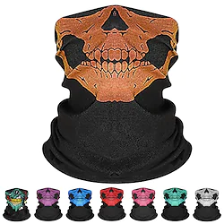 Cycling Face Mask Cover Headwear Neck Gaiter Neck Tube Scarf Halloween UV Sun Protection Windproof Fast Dry Quick Dry Bike / Cycling American flag 108 Ghost head Winter for Men's Women's Motobike Lightinthebox