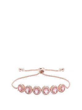 Jon Richard Rose Gold Pave Toggle - Gift Boxed