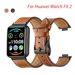 1 PCS Smart Watch Band Compatible with Huawei Huawei Watch Fit 2 Smartwatch Strap Luxury Adjustable Breathable Leather Loop Replacement Wristband Lightinthebox