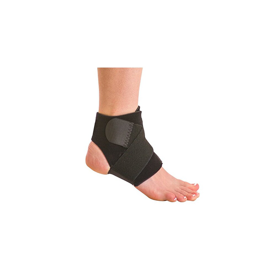 BraceAbility Neoprene Water-Resistant Ankle Brace | Compression Foot Wrap for Swimming, Running, Surfing, Divi