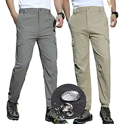 Men's Cargo Pants Waterproof Hiking Pants Summer Outdoor Waterproof Windproof Breathable Anti-Eradiation Pants / Trousers Bottoms Black khaki Hunting Fishing Climbing L XL XXL XXXL 4XL Lightinthebox