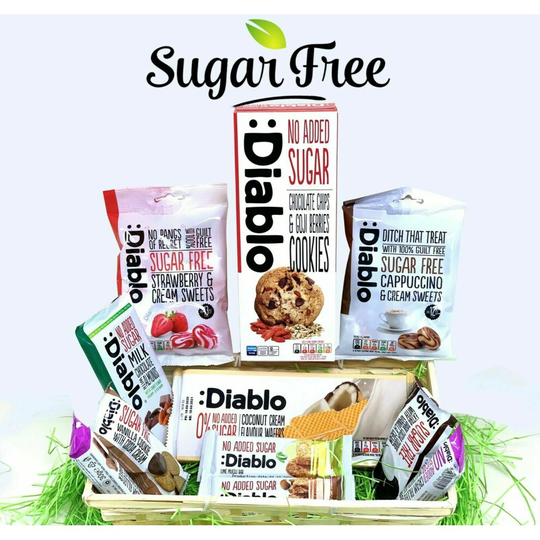 Diablo Diabetic Sugar Free Gift Hamper Box Sweets Cookies Bar Bars Set