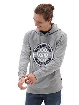 Vans Circled Checker Pullover Hoodie - Grey/Black, Grey/Black, Size Xs, Men